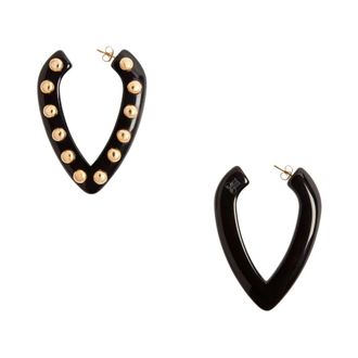 La DoubleJ Dauw Oorbellen - Dames - Oorbellen - Zwart - ONE Size - Accessoires
