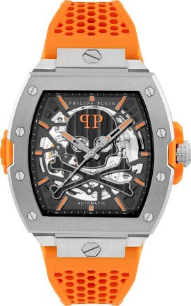Philipp Plein The $keleton Limited Edition Silicone Strap Watch, 44mm in Stainless Steel at Nordstrom