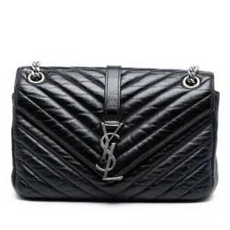 Saint Laurent Pre-owned Saint Laurent Medium Crinkled Calfskin Punk Chain Bag TCT405609A.0715