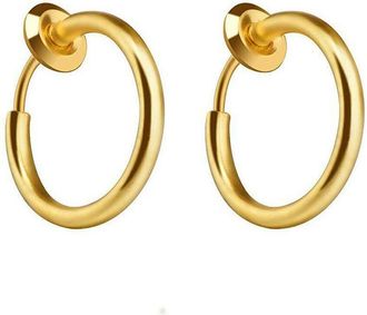 Generic Vintage Multiple Dangle Small Circle Hoop Earrings for Men Women Classic Hip-Hop Hoop Earrings Retractable EarringsDurability Multicoloured