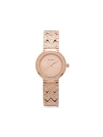 Guess Co Treasure quartz 30mm - women - glass/stainless steel - One Size - Gold