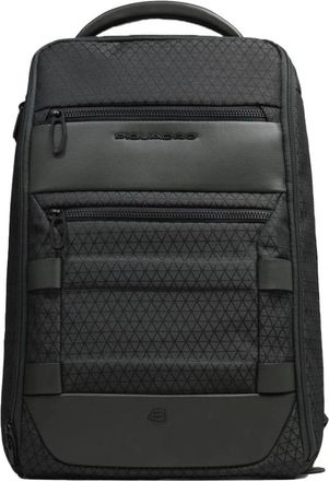 Piquadro Modular- travel backpack for laptop and i Pad with glasses pocket and anti-theft system - Heren - Rugzakken - Groen - ONE Size - Tassen