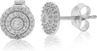 Vir Jewels Lab Grown Diamond Stud Earrings 1/4 cttw Round Cut Prong Set.925 Sterling Silver