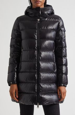 Moncler Courcelles Down Hooded Coat in Black at Nordstrom, Size 00
