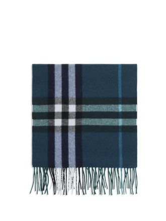 Burberry Fringed Cashmere Scarf - Ink Blue