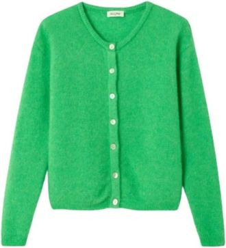 American Vintage Cardigan van wolmix - Dames - Vesten - Groen - L - Wol - Truien & Vesten