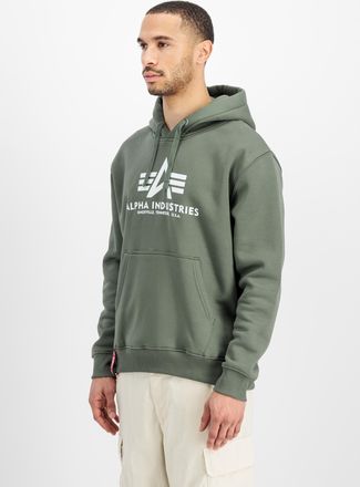 Alpha Industries Hoodie ALPHA INDUSTRIES Basic Hoodie BL, Herren, Gr. XXS, gr&uuml;n (schwarz olive), Obermaterial: 80% Baumwolle, 20% Polyester, regular fit, Sweatshirts H