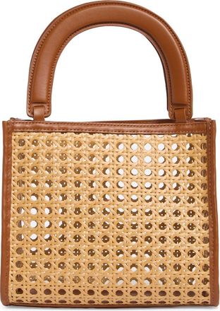 Reformation Emma Mini Top Handle Bag in Natural Rattan at Nordstrom