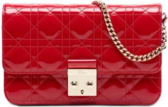 Dior Pre-owned Cross Body Bags, female, Red, Size: ONE SIZE Pre-owned Miss Dior Promenade Crossbody Bag
