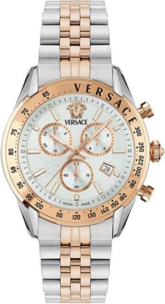 Versace Chronograph Armbanduhr Two-Tone - Heren - Horloges - Grijs - ONE Size - Accessoires