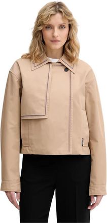 Karl Lagerfeld Licht jack - Dames - Zomerjassen - Beige - XS - Katoen - Jassen