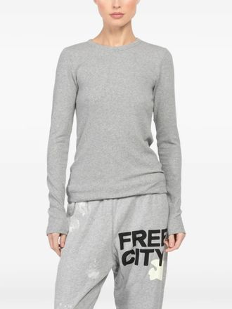 Velvet long sleeve sweater - women - Modal/Pima Cotton/Elastane - S - Grey