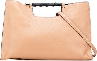 Gucci Pre-owned Womens Bamboo Shopper Leather Tote - Peach - One Size