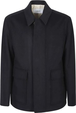 Lardini Heren, Jassen, Blauw, Maat: XL Wol