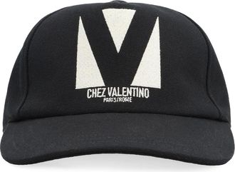 Valentino Garavani Logo Baseballpet - Heren - Petten - Zwart - 59 CM - Katoen - Accessoires
