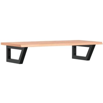 vidaXL Estante De Lavabo De Pared De Acero Y Madera Maciza De Roble Vidaxl