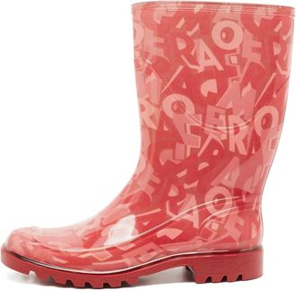 Ferragamo Regenlaarzen met logoprint - Rood
