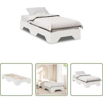 vidaXL Letto impilabile - Giroletto senza Materasso Impilabile Bianco 80x200 cm Legno
