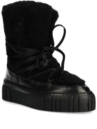GANT Laarzen verfraaid met lamswol en plateauzool - Zwart