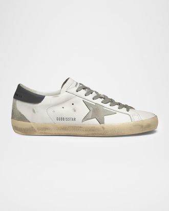 Golden Goose Men & apos;s Super-Star Leather and Suede Low-Top Sneakers