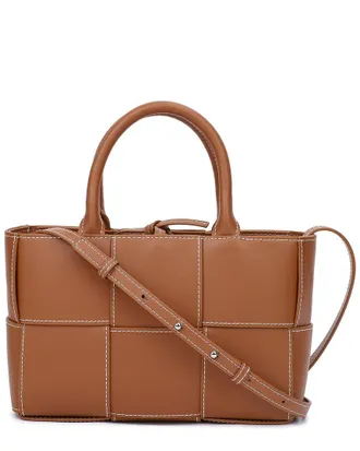 Tiffany & Fred Woven Leather Top Handle Bag