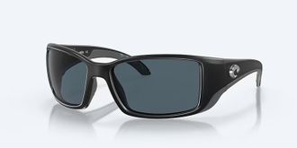 Costa Unisex Blackfin Polarized Sunglasses In Matte Black Frame Gray