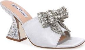 Lady Couture Spark Crystal Bow Mule in Silver at Nordstrom Rack, Size 10