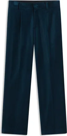 HUGO BOSS Modern-fit pants in cotton velvet with pleated front