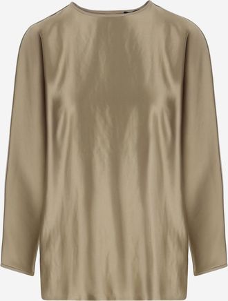 Giorgio Armani Golden Shiny Effect Silk Top