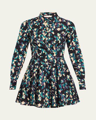 Ulla Johnson Nanette Long-Sleeve Mini Shirtdress