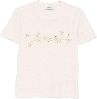 Fendi T-Shirts And Polos Beige