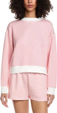 Vintage Havana Striped Cloud Fleece Mock Neck Top