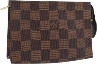 Louis Vuitton Pre-owned Poche Toilette 15 Pouch - Dames - Vintage Clutch - Bruin - ONE Size - Leer - Vintage