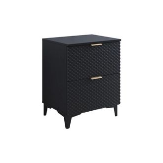 Petits Meubles Mueble bajo lavabo 60 cm con patas paneles laminados negro
