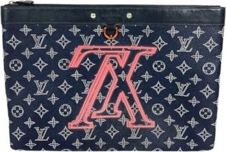 Louis Vuitton Pre-owned Clutch Bag - Heren - Vintage Clutch - Blauw - ONE Size - Vintage