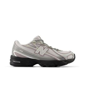 New Balance Kids 740 Bungee Lace in Grey Synthetic, size 13.5