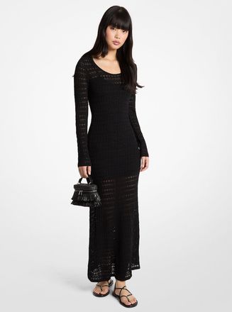 Michael Kors Pointelle Stretch Knit Maxi Dress