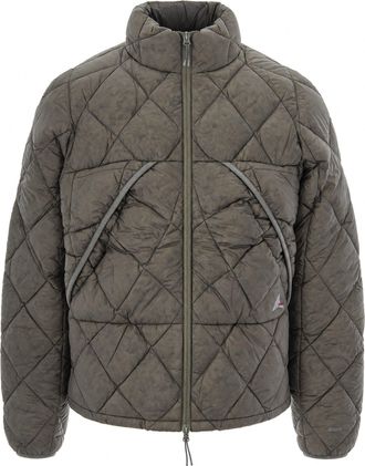 Roa Sage Green Nuna Quilted Hooded Down Jacket