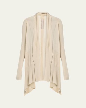 Rick Owens Wool Rib Wrap Cardigan