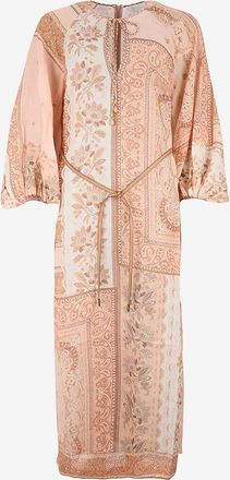 Zimmermann Midikleid aus Leinen mit Bandana-Print Lucky Tunic