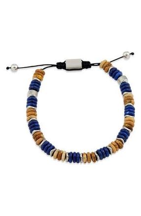 Savvy Cie Jewels Adjustable Beaded Bracelet in Lapis/Jasper at Nordstrom Rack