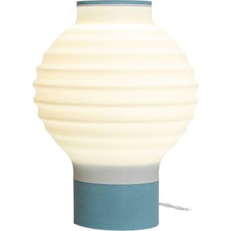 Jonathan Y Designs Asian Lantern 15 Vintage Traditional Plant-Based PLA 3D Printed Dimmable LED Table Lamp in White/blue at Nordstrom