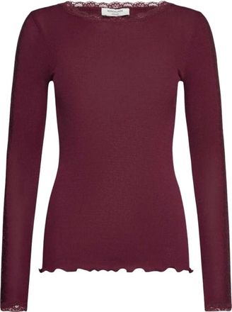 Rosemunde Bernadine Long Sleeve Top - Dames - Tops - Rood - Maat: XL Katoen