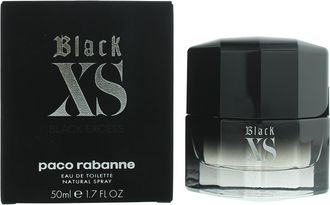 Paco Rabanne Mens Black XS Eau de Toilette 50ml Spray For Him - One Size