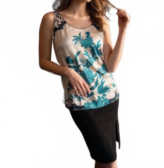 Johnny Was Letty Reversible Tank In Delphini & Paisley