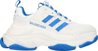 Balenciaga Turnschuhe adidas Triple s Damen Fabric White/Cyan