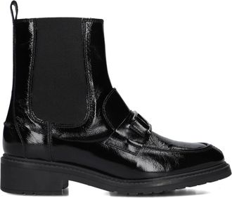 Unisa Zwarte Winter Enkellaarzen Erne - Dames - Chelseaboots - Zwart - 42 EU - Wol - Schoenen