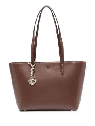 DKNY Borsa tote con placca logo - Marrone