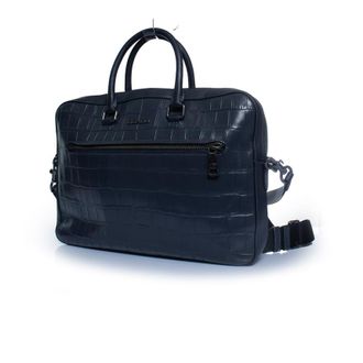 Coach laptoptas met krokodillenprint in blauw