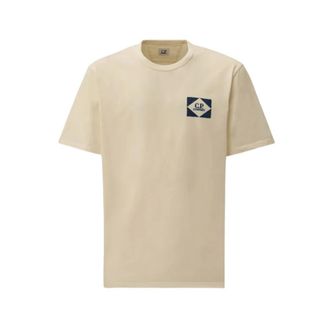 C.P. Company T-Shirts, male, Beige, Size: XL T-Shirts